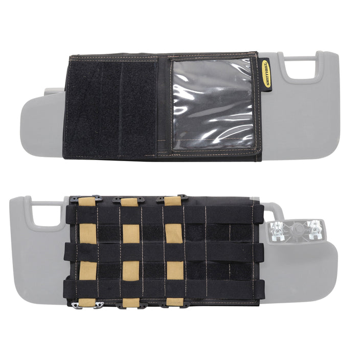 Smittybilt 56644 Sunvisor Organizer G.E.A.R. Universal Fit Each Black/Tan Smittybilt - Truck Part Superstore