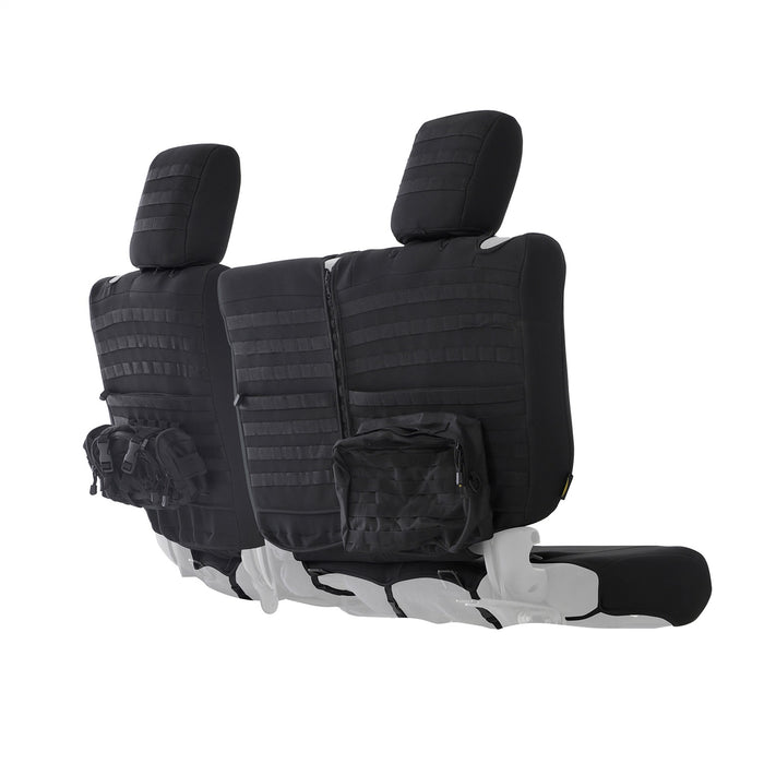 Smittybilt 57646501 Neoprene Seat Cover; Black; Rear; Air Bag Compatible; - Truck Part Superstore