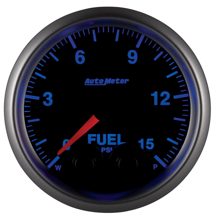 AutoMeter 5667-05702-NS GAUGE; FUELP; 2 1/16in.; 15PSI; STEPPER MOTOR W/PEAK/WARN; ELITE; W/O SENSOR - Truck Part Superstore