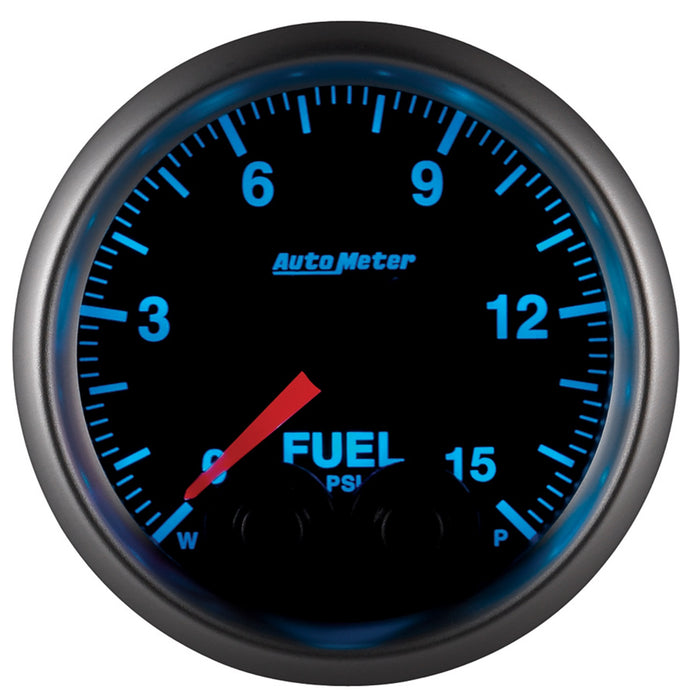 AutoMeter 5667-05702 GAUGE; FUELP; 2 1/16in.; 15PSI; STEPPER MOTOR W/PEAK/WRN; ELITE; W/O PRO-CONTROL - Truck Part Superstore