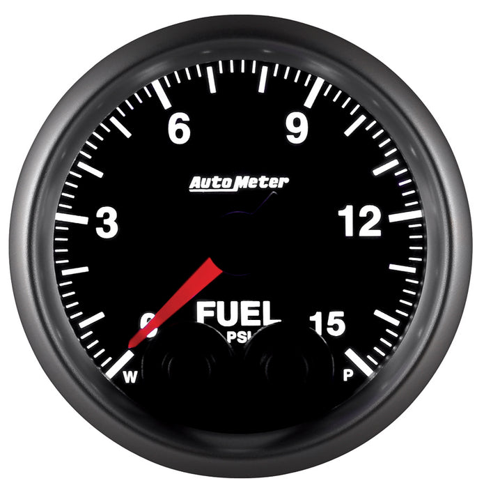 AutoMeter 5667 GAUGE; FUEL PRESS; 2 1/16in.; 15PSI; STEPPER MOTOR W/PEAK/WARN; ELITE - Truck Part Superstore