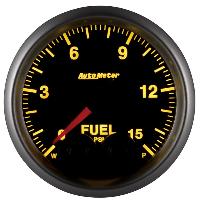 AutoMeter 5667-05702 GAUGE; FUELP; 2 1/16in.; 15PSI; STEPPER MOTOR W/PEAK/WRN; ELITE; W/O PRO-CONTROL - Truck Part Superstore