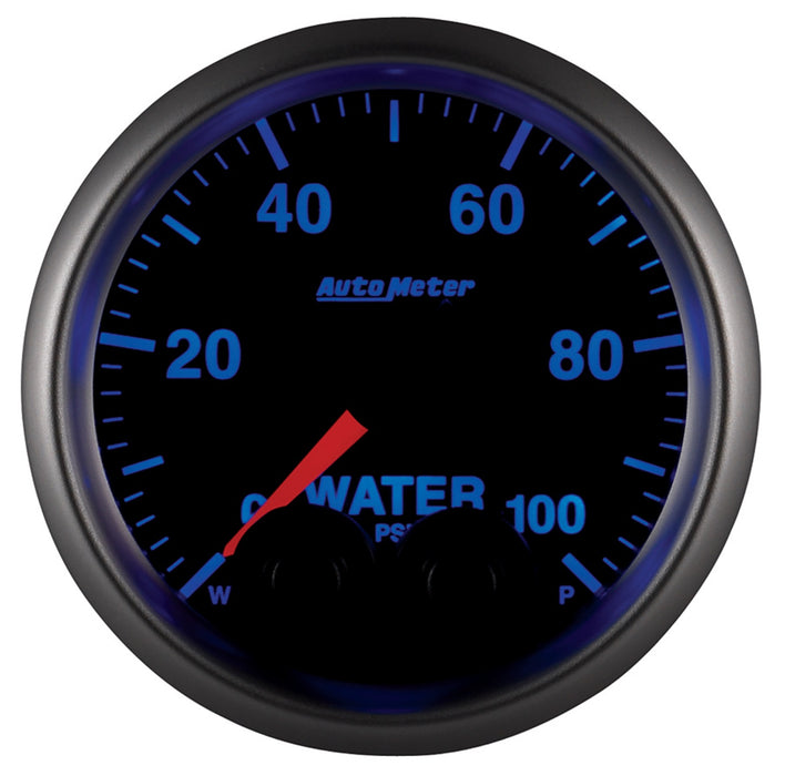 AutoMeter 5668 GAUGE; WATER PRESS; 2 1/16in.; 100PSI; STEPPER MOTOR W/PEAK/WARN; ELITE - Truck Part Superstore