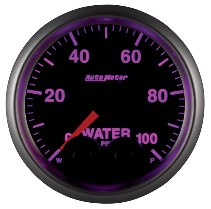 AutoMeter 5668-05702 GAUGE; WATERP; 2 1/16in.; 100PSI; STEPPER MOTOR W/PK/WRN; ELITE; W/O PRO-CONTROL - Truck Part Superstore