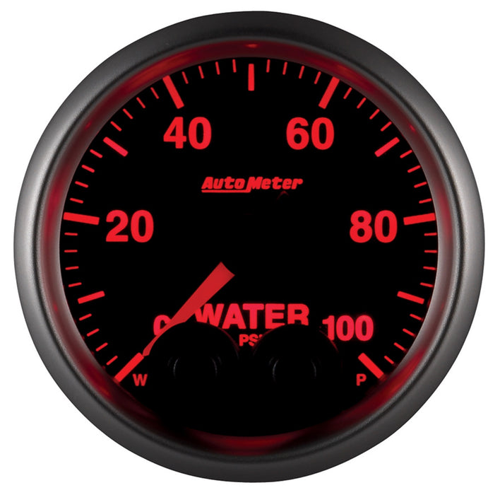 AutoMeter 5668-05702-NS GAUGE; WATERP; 2 1/16in.; 100PSI; STEPPER MOTOR W/PEAK/WARN; ELITE; W/O SENSOR - Truck Part Superstore