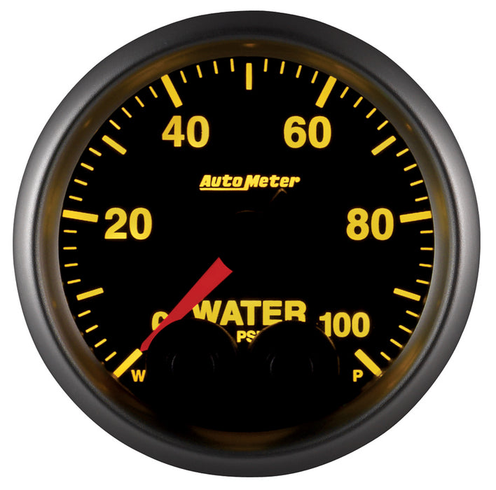 AutoMeter 5668-05702 GAUGE; WATERP; 2 1/16in.; 100PSI; STEPPER MOTOR W/PK/WRN; ELITE; W/O PRO-CONTROL - Truck Part Superstore