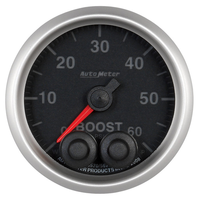 AutoMeter 5670 GAUGE; BOOST; 2 1/16in.; 60PSI; DIGITAL STEPPER MOTOR W/PEAK/WARN; ELITE - Truck Part Superstore