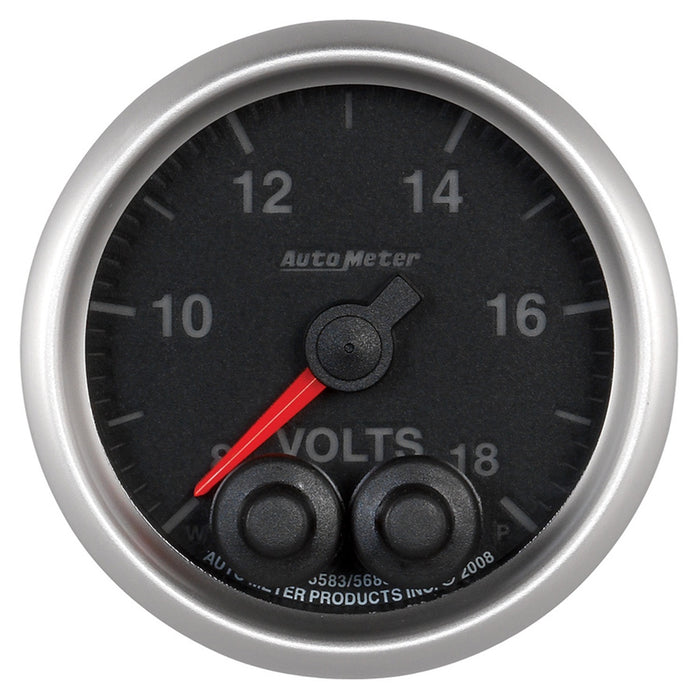 AutoMeter 5683 GAUGE; VOLTMETER; 2 1/16in.; 18V; DIGITAL STEPPER MOTOR W/PEAK/WARN; ELITE - Truck Part Superstore