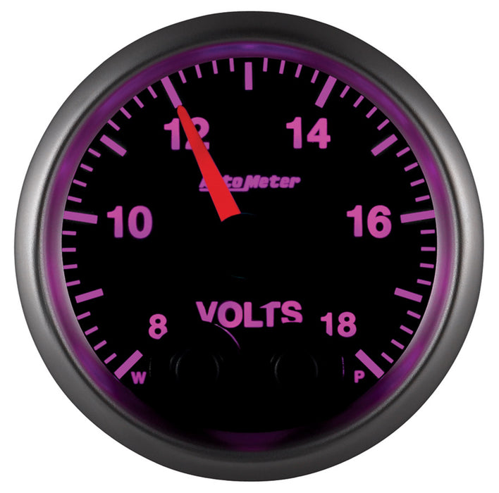 AutoMeter 5683 GAUGE; VOLTMETER; 2 1/16in.; 18V; DIGITAL STEPPER MOTOR W/PEAK/WARN; ELITE - Truck Part Superstore