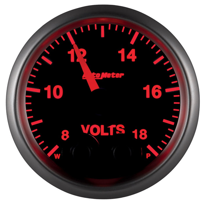 AutoMeter 5683 GAUGE; VOLTMETER; 2 1/16in.; 18V; DIGITAL STEPPER MOTOR W/PEAK/WARN; ELITE - Truck Part Superstore