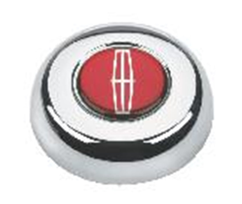 Grant 5686 Ford Licensed Horn Button; Chrome; Lincoln®; Classic/Challenger Wheels; - Truck Part Superstore