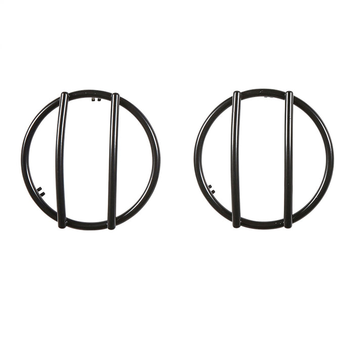 Smittybilt 5690 Jeep JK Euro Headlight Guards Stainless Steel Black Pair Smittybilt - Truck Part Superstore