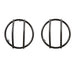 Smittybilt 5690 Jeep JK Euro Headlight Guards Stainless Steel Black Pair Smittybilt - Truck Part Superstore