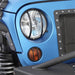 Smittybilt 5690 Jeep JK Euro Headlight Guards Stainless Steel Black Pair Smittybilt - Truck Part Superstore