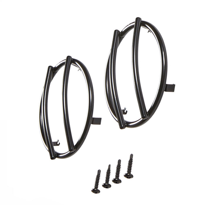 Smittybilt 5690 Jeep JK Euro Headlight Guards Stainless Steel Black Pair Smittybilt - Truck Part Superstore