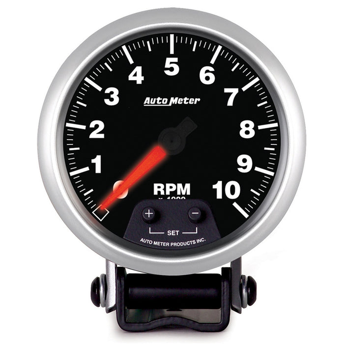 AutoMeter 5690 GAUGE; TACH; 3 3/4in.; 10K RPM; PEDESTAL W/SHIFT LIGHT/PEAK MEM; ELITE - Truck Part Superstore