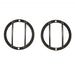 Smittybilt 5691 Jeep JK Euro Side Marker Light Guards Stainless Steel Black Pair Smittybilt - Truck Part Superstore