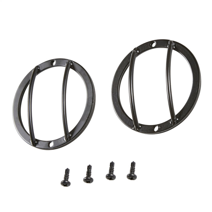 Smittybilt 5691 Jeep JK Euro Side Marker Light Guards Stainless Steel Black Pair Smittybilt - Truck Part Superstore