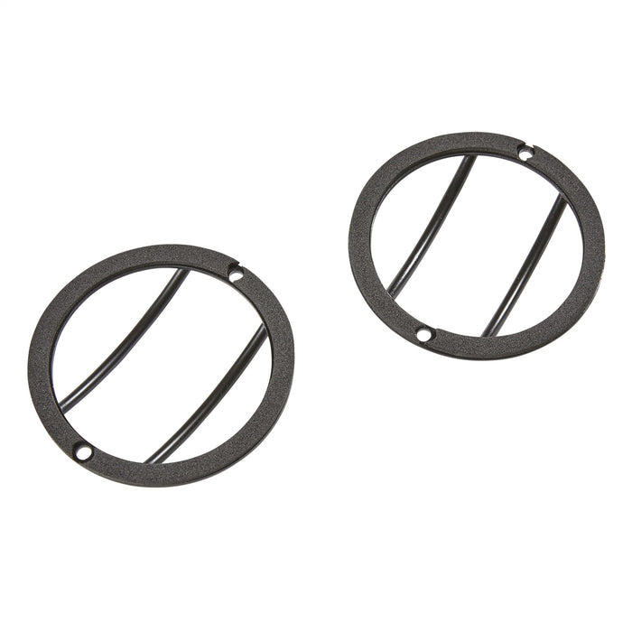 Smittybilt 5691 Jeep JK Euro Side Marker Light Guards Stainless Steel Black Pair Smittybilt - Truck Part Superstore