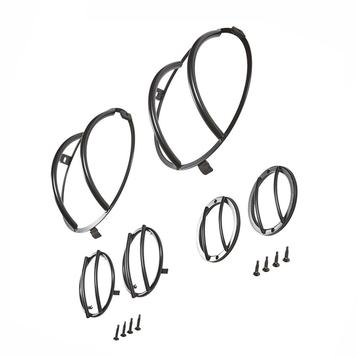 Smittybilt 5692 Complete Euro Headlight Guard 07-18 Wrangler JK Black Smittybilt - Truck Part Superstore