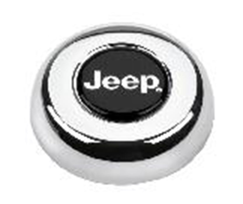 Grant 5695 Mopar Licensed Horn Button; Chrome; Jeep; Classic/Challenger Wheels; - Truck Part Superstore
