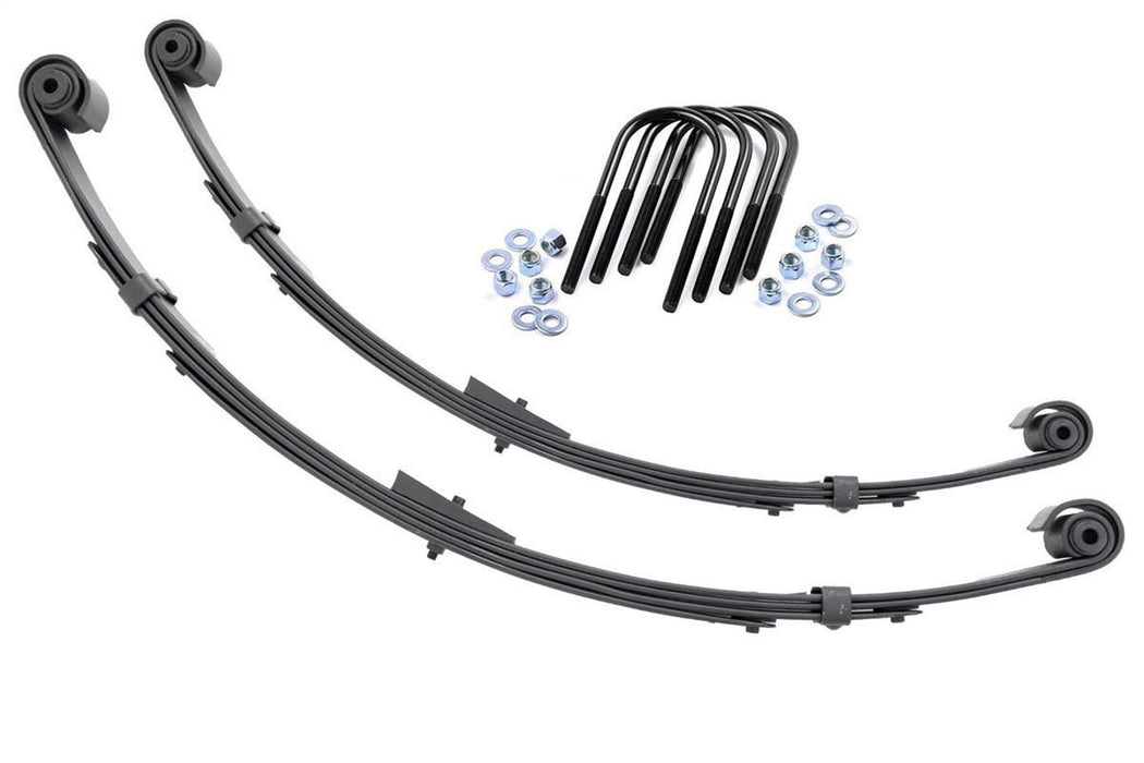 Rough Country 8064KIT Rear Leaf Springs Military Wrap 4 Inch Lift Pair 87-95 Jeep Wrangler YJ Rough Country - Truck Part Superstore