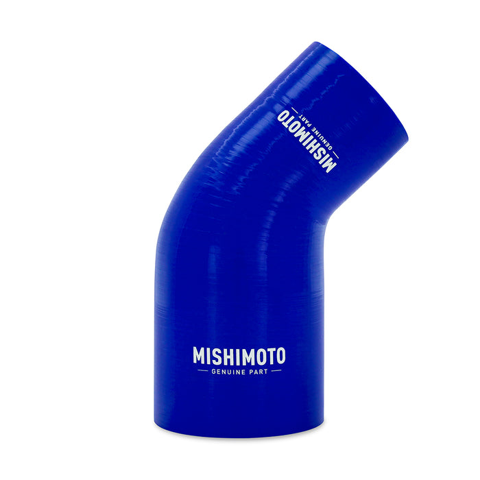 Mishimoto MMCP-R45-3035BL Mishimoto 45-Degree Silicone Transition Coupler, 3.00-in to 3.50-in, Blue - Truck Part Superstore