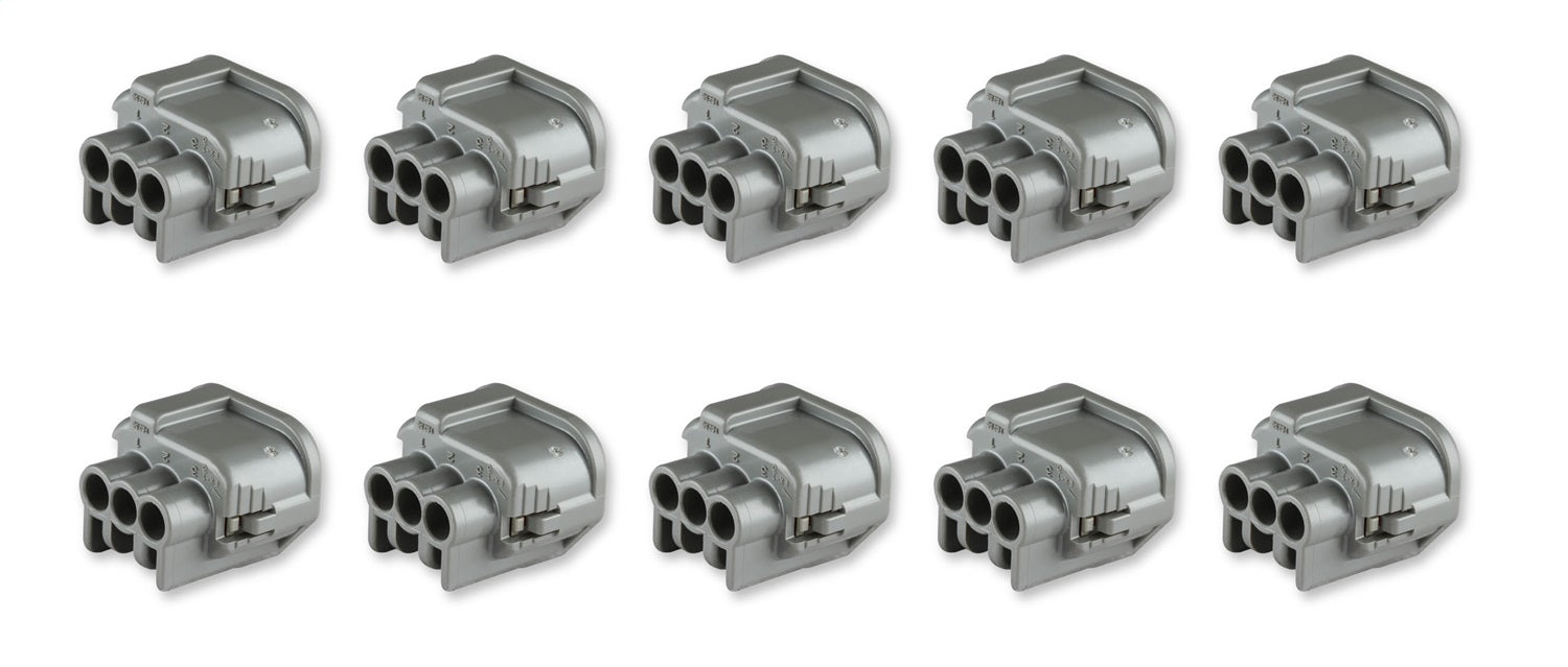Holley EFI 570-332 Wiring Connector Bulk Pack; 3 Pin Sealed; For Hemi CAM Sensor; Grey; 10 Pack; - Truck Part Superstore