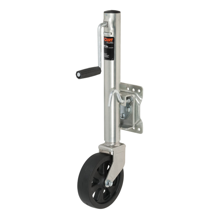 CURT 28116 Marine Jack with 8in. Wheel (1;500 lbs; 10in. Travel; Packaged) - Truck Part Superstore