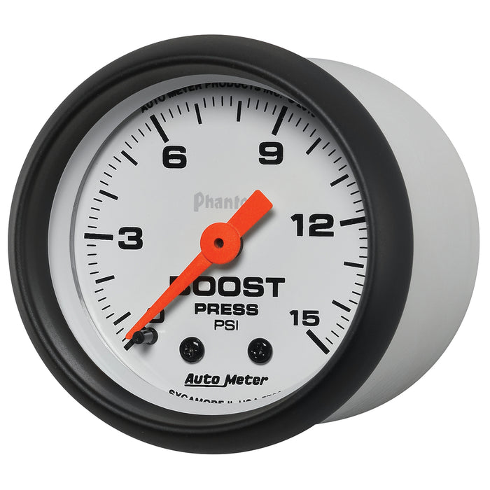 AutoMeter 5702 GAUGE; BOOST; 2 1/16in.; 15PSI; MECHANICAL; PHANTOM - Truck Part Superstore