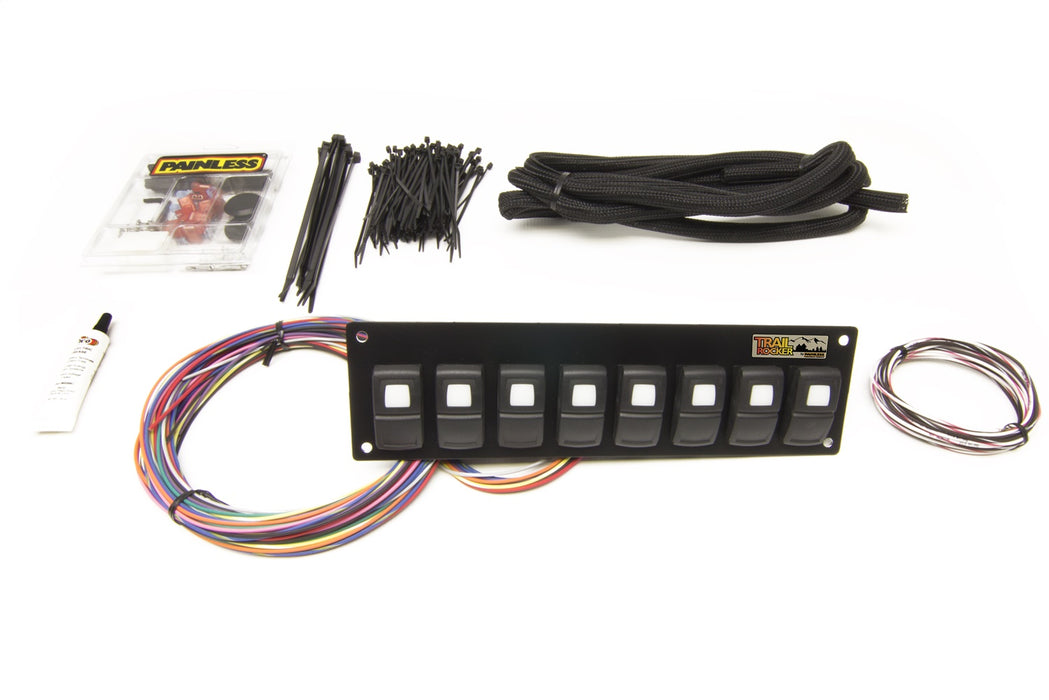 Painless Wiring 57101 Trail Rocker 8-Switch Panel; Dash Mount; - Truck Part Superstore
