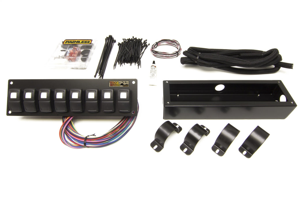 Painless Wiring 57102 Trail Rocker 8-Switch Panel; Roll Bar Mount; - Truck Part Superstore