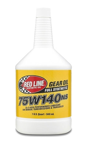 Red Line Oil 57104 75W140NS Gear Oil Synthetic GL-5 Differential Gear Oil 1 Quart Red Line Oil - Truck Part Superstore