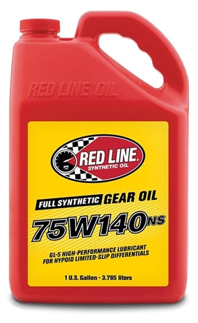 Red Line Oil 57105 75W140NS Gear Oil Synthetic GL-5 Differential Gear Oil 1 Gallon Red Line Oil - Truck Part Superstore