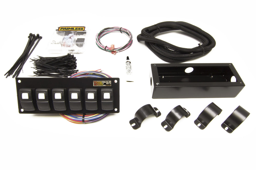 Painless Wiring 57105 Trail Rocker 6-Switch Panel; Roll Bar Mount; - Truck Part Superstore