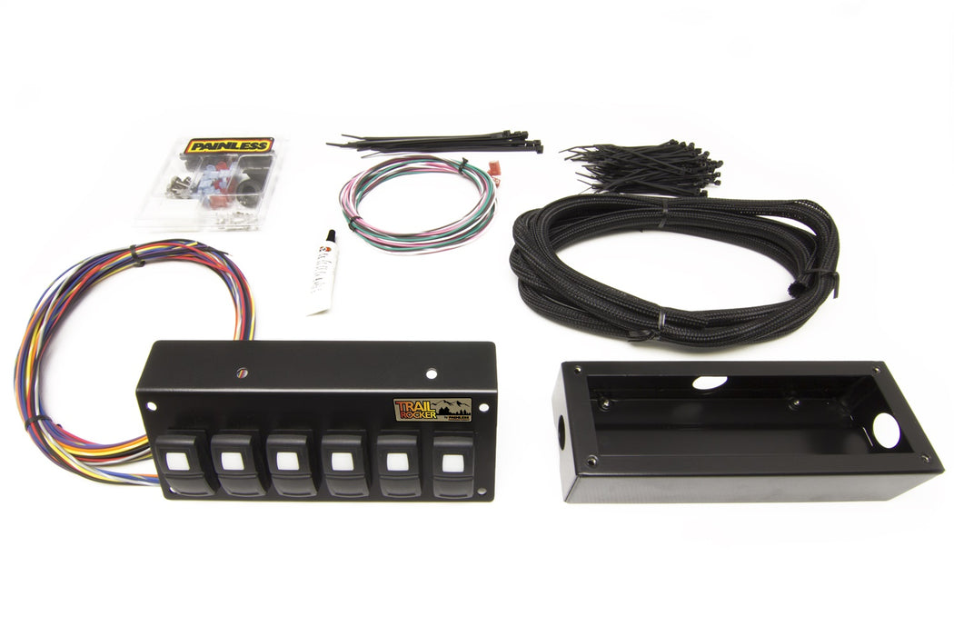 Painless Wiring 57106 Trail Rocker 6-Switch Panel; Flange Mount; - Truck Part Superstore