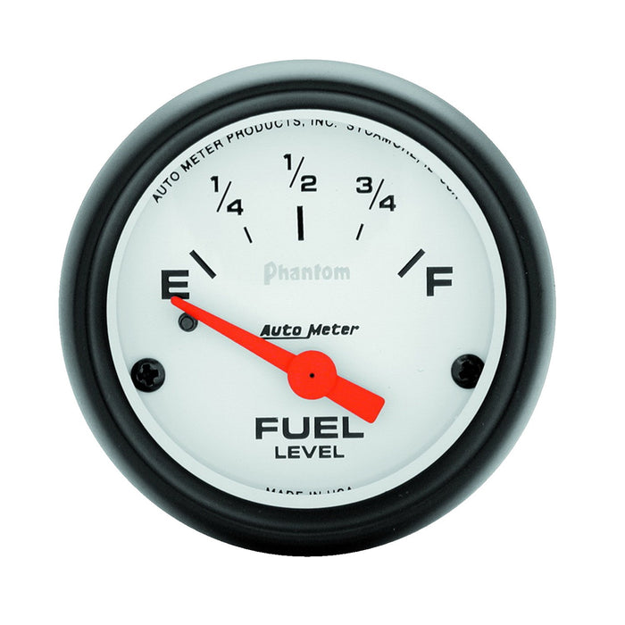 AutoMeter 5716 GAUGE; FUEL LEVEL; 2 1/16in.; 240OE TO 33OF; ELEC; PHANTOM - Truck Part Superstore