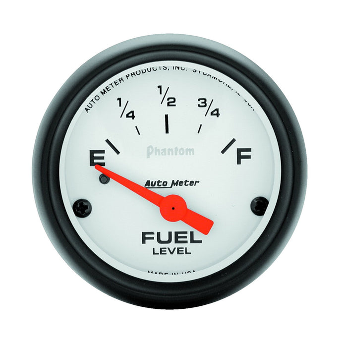 AutoMeter 5717 GAUGE; FUEL LEVEL; 2 1/16in.; 0OE TO 30OF; ELEC; PHANTOM - Truck Part Superstore