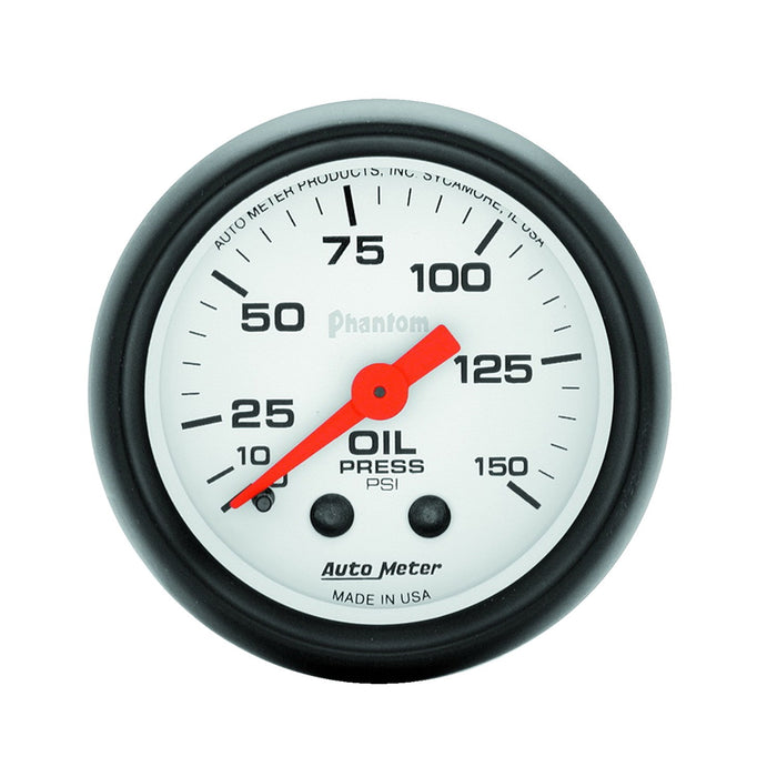 AutoMeter 5723 GAUGE; OIL PRESSURE; 2 1/16in.; 150PSI; MECHANICAL; PHANTOM - Truck Part Superstore