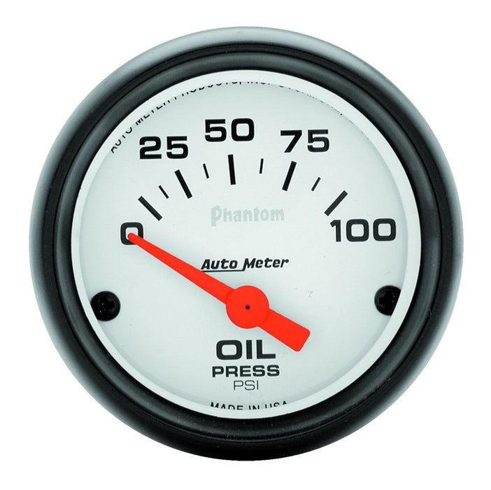 AutoMeter 5727 GAUGE; OIL PRESSURE; 2 1/16in.; 100PSI; ELECTRIC; PHANTOM - Truck Part Superstore