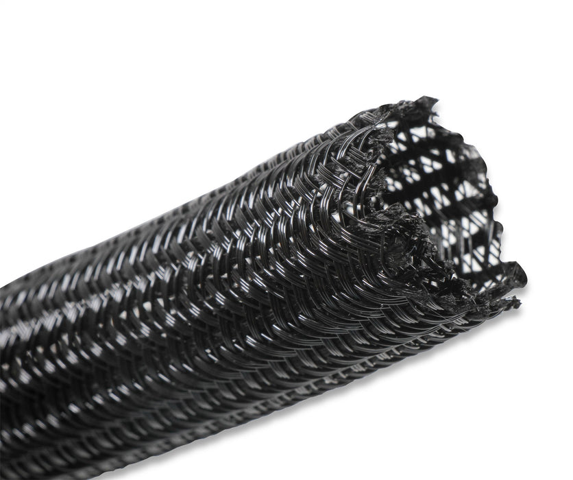 Holley EFI 573-111 Bulk Split Wire Loom Tubing; 1 in. Braided F6 Tubing; 50 ft.; Black; - Truck Part Superstore