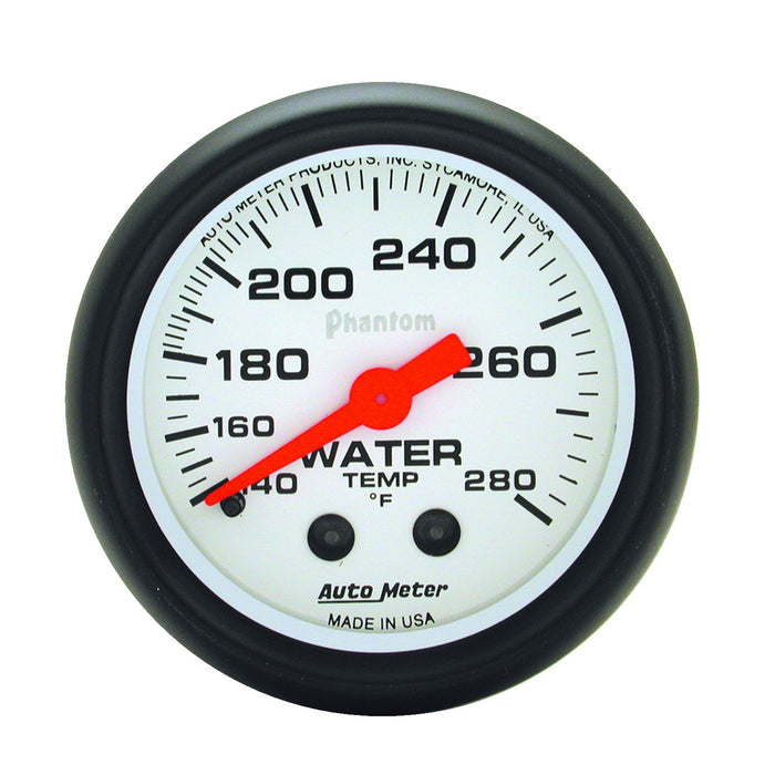 AutoMeter 5731 GAUGE; WATER TEMP; 2 1/16in.; 140-280deg.F; MECHANICAL; PHANTOM - Truck Part Superstore