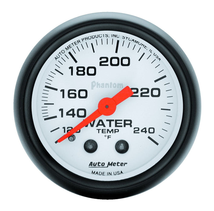 AutoMeter 5732 GAUGE; WATER TEMP; 2 1/16in.; 120-240deg.F; MECHANICAL; PHANTOM - Truck Part Superstore