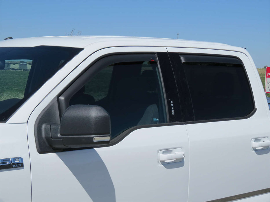 EGR 573495 EGR In Channel Style Black Window Visor-proudly made in the USA. - Truck Part Superstore