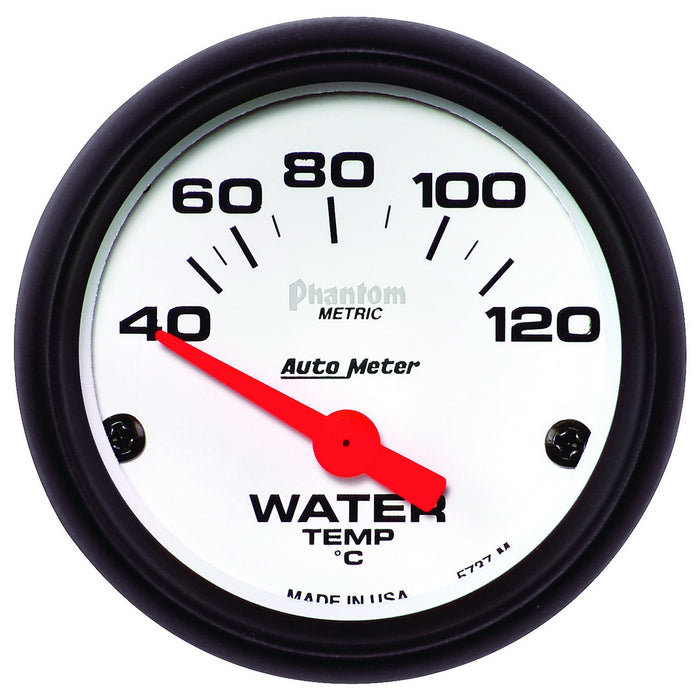 AutoMeter 5737-M GAUGE; WATER TEMP; 2 1/16in.; 40-120deg.C; ELECTRIC; PHANTOM - Truck Part Superstore
