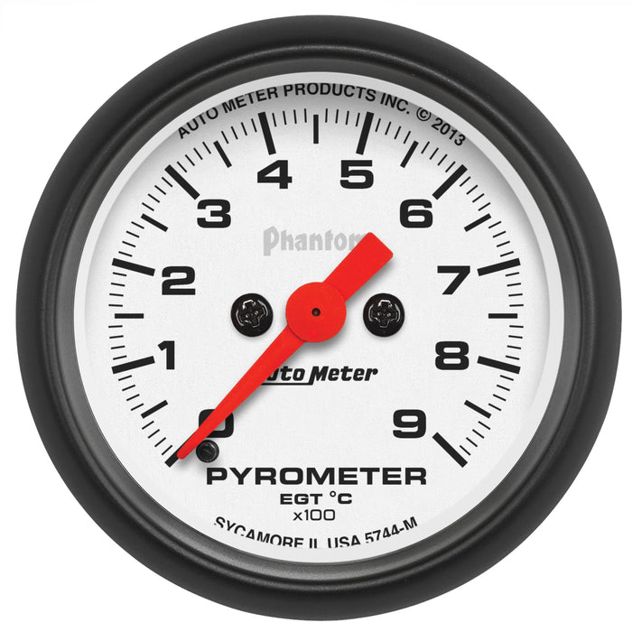 AutoMeter 5744-M GAUGE; PYROMETER (EGT); 2 1/16in.; 900deg.C; DIGITAL STEPPER MOTOR; PHANTOM - Truck Part Superstore