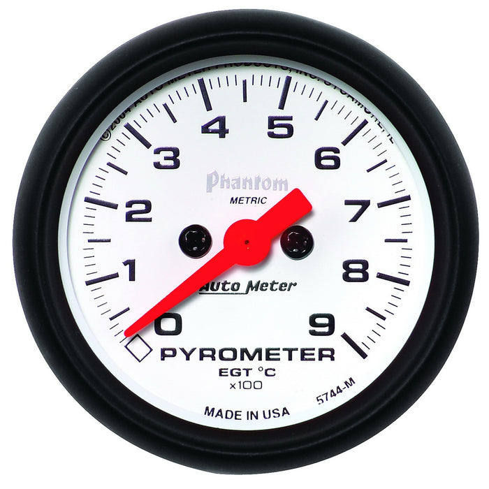 AutoMeter 5744-M GAUGE; PYROMETER (EGT); 2 1/16in.; 900deg.C; DIGITAL STEPPER MOTOR; PHANTOM - Truck Part Superstore