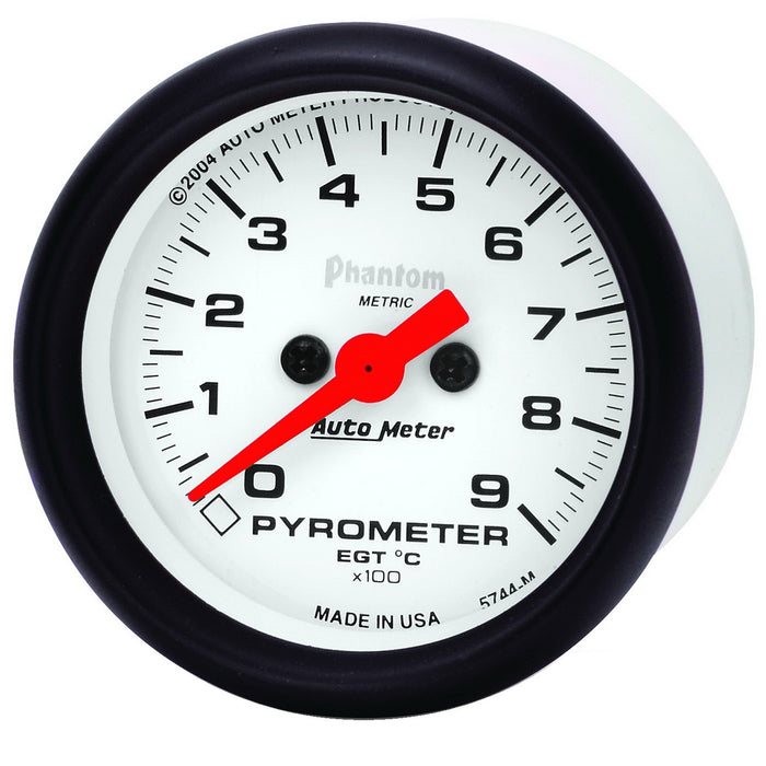 AutoMeter 5744-M GAUGE; PYROMETER (EGT); 2 1/16in.; 900deg.C; DIGITAL STEPPER MOTOR; PHANTOM - Truck Part Superstore