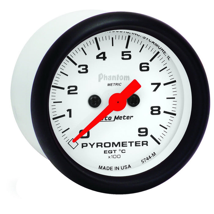 AutoMeter 5744-M GAUGE; PYROMETER (EGT); 2 1/16in.; 900deg.C; DIGITAL STEPPER MOTOR; PHANTOM - Truck Part Superstore