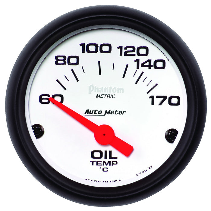 AutoMeter 5748-M GAUGE; OIL TEMP; 2 1/16in.; 60-170deg.F; ELECTRIC; PHANTOM - Truck Part Superstore